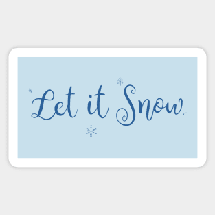 Let it Snow Dark Print Sticker